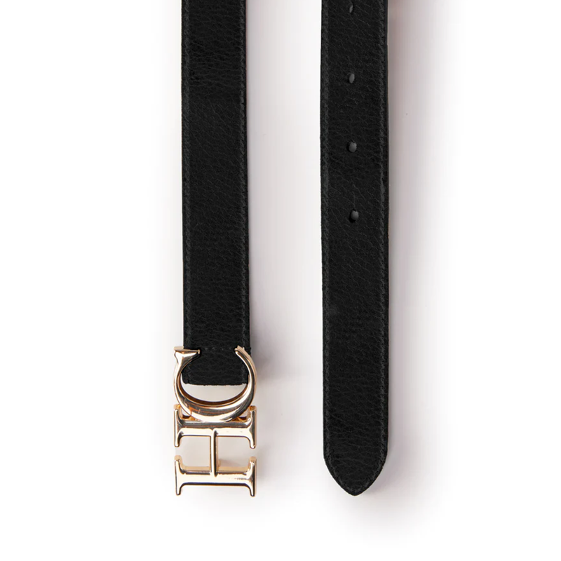 Holland Cooper Atelier Slim Logo Belt - Black-2
